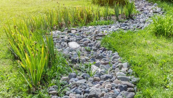 River Rock Garden Installation in Concord