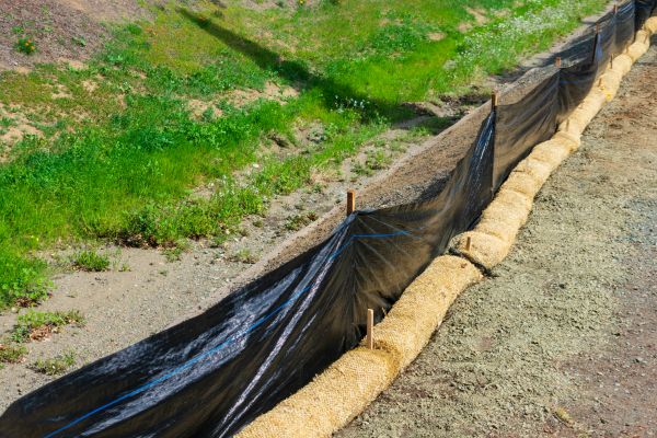 Straw Wattle Installation in Concord